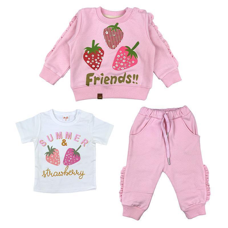 Conjunto de niña bebe AURORA FRESA